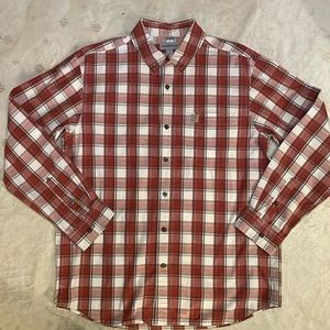 Carhartt plaid long sleeve button down shirt size large